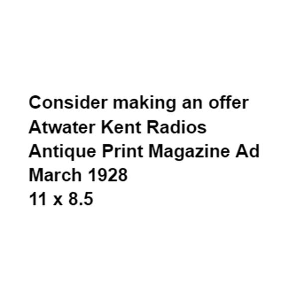 Atwater Kent Radios Print Magazine Advertisement March 1928 Frame Ready - Picture 3 of 5